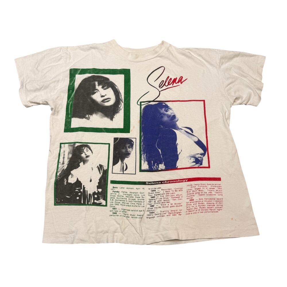 Vintage 90s Selena Chronology T-Shirt Men's 21x23.5 Streetwear